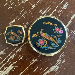 Set of Two Stratton Pheasant with Black Background